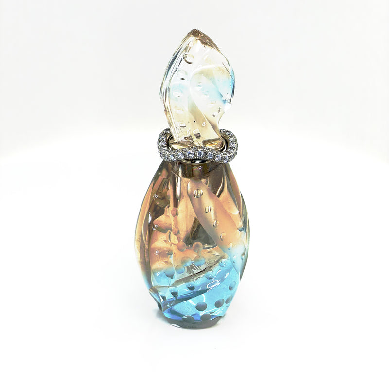 Bi-Coloured Ukrainian Topaz Perfume Bottle