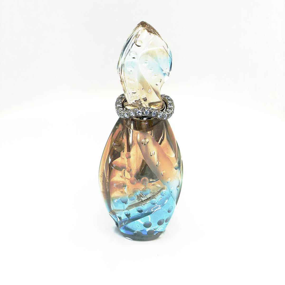Bi-Coloured Ukrainian Topaz Perfume Bottle