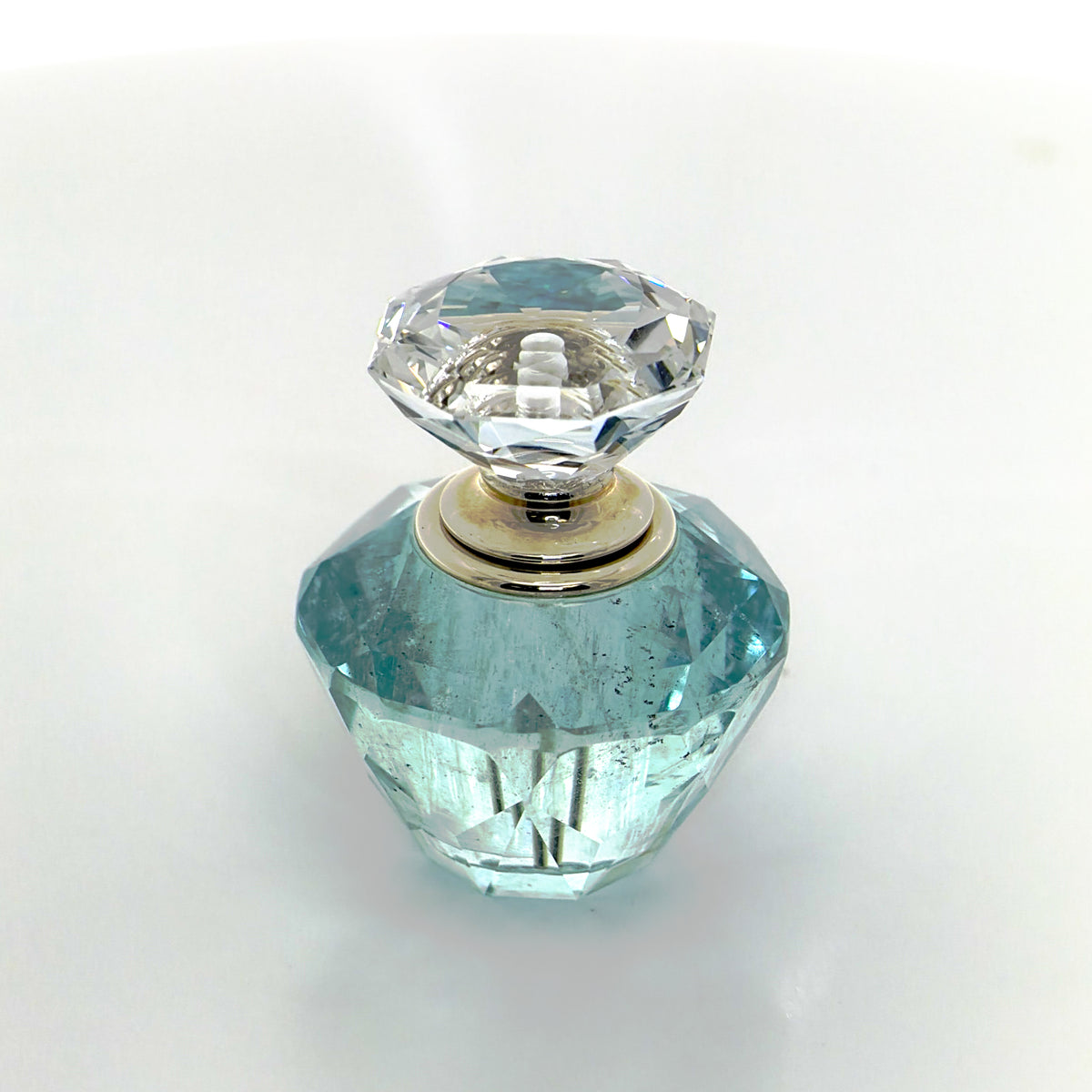 Colourless Topaz and Aquamarine Perfume Bottle