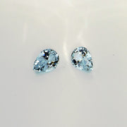 Aquamarine - Pair of Pears - 11.1x8mm