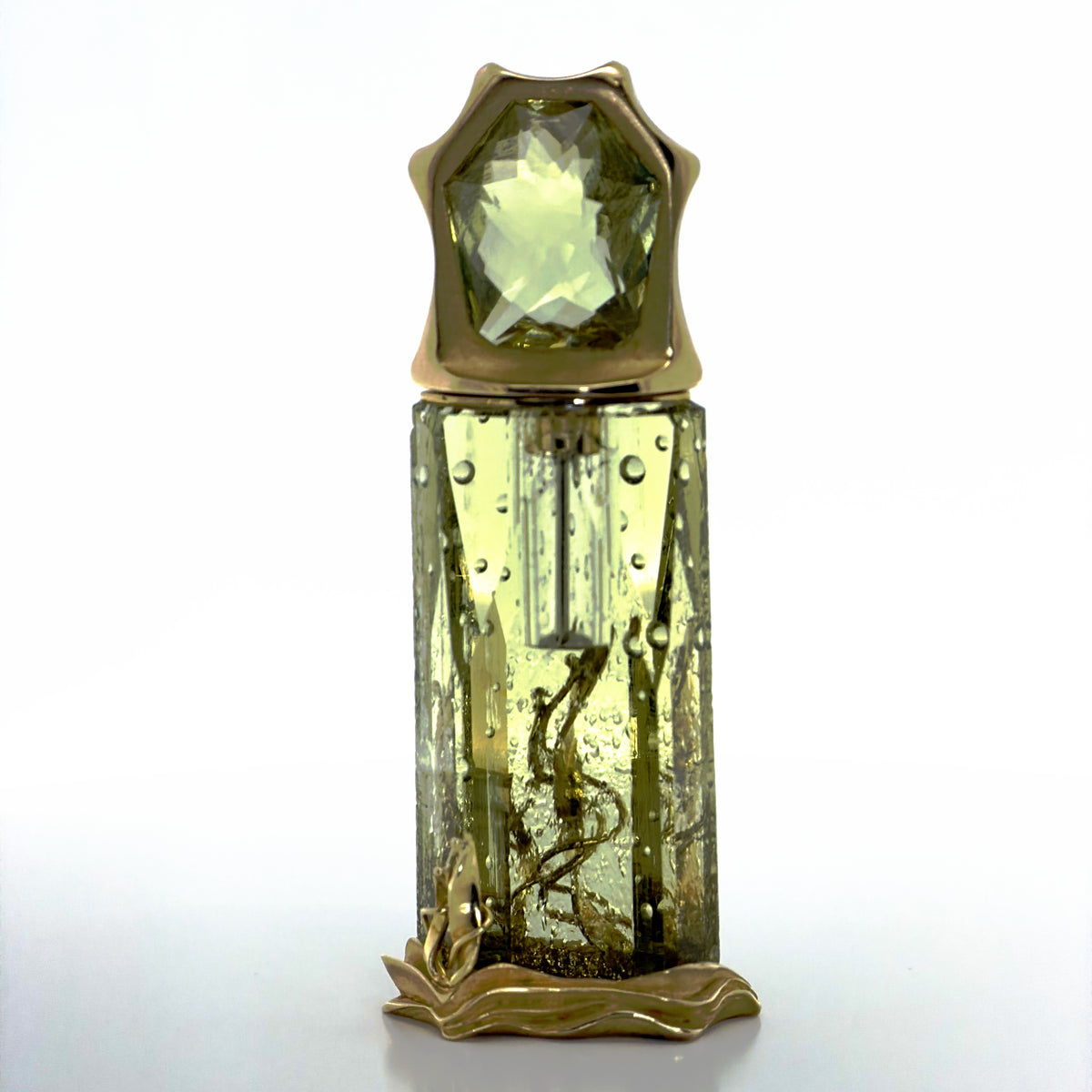Ukrainian Yellow Beryl Perfume Bottle
