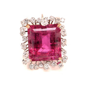 Pendent Broach - Neon Pink Tourmaline (Brazilian Rubalite) - 22x30x19.3x12.79mm