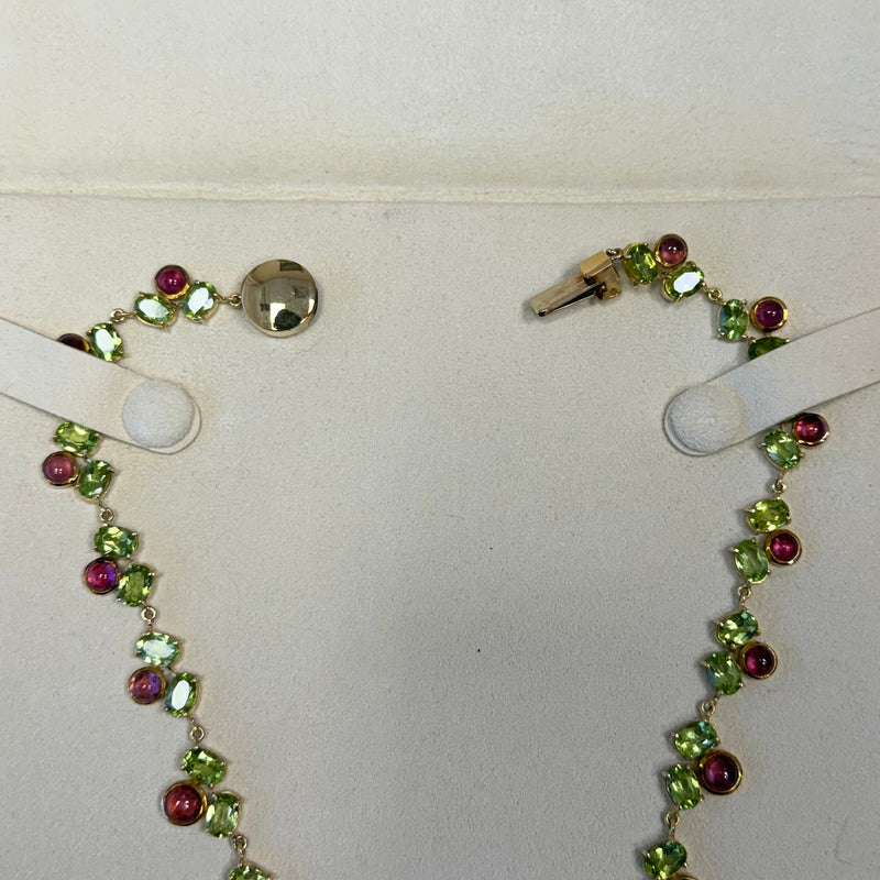 Peridot and Pink Tourmaline Necklace