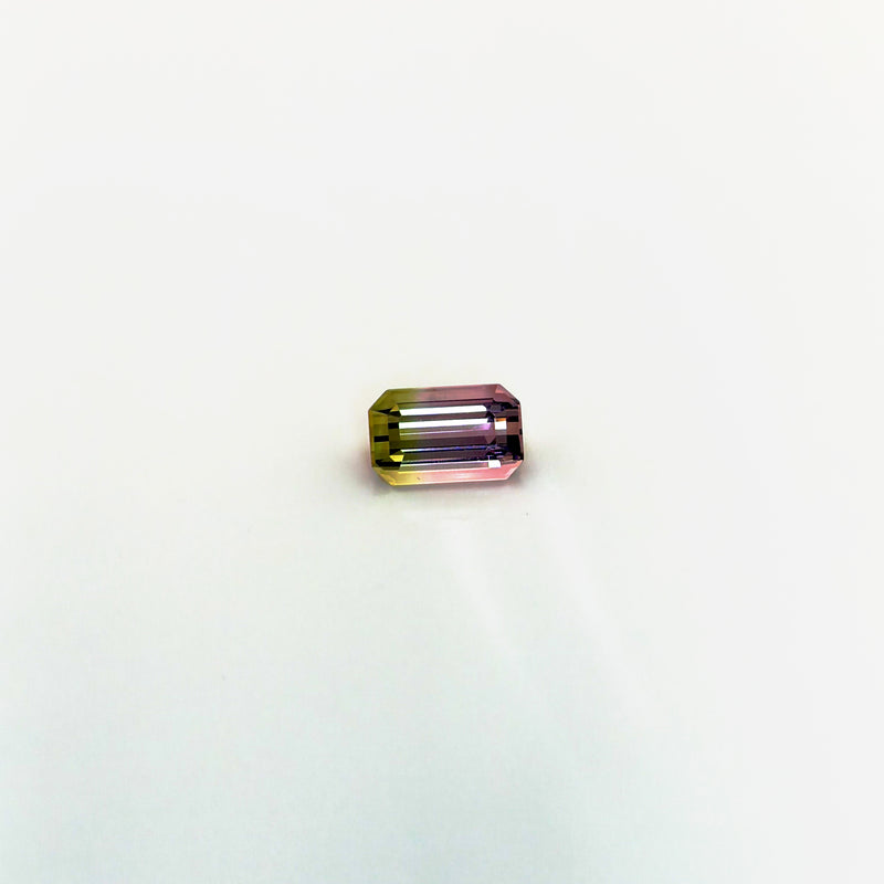 Bi-Coloured Tourmaline - Emerald cut - 10.4x6.6mm