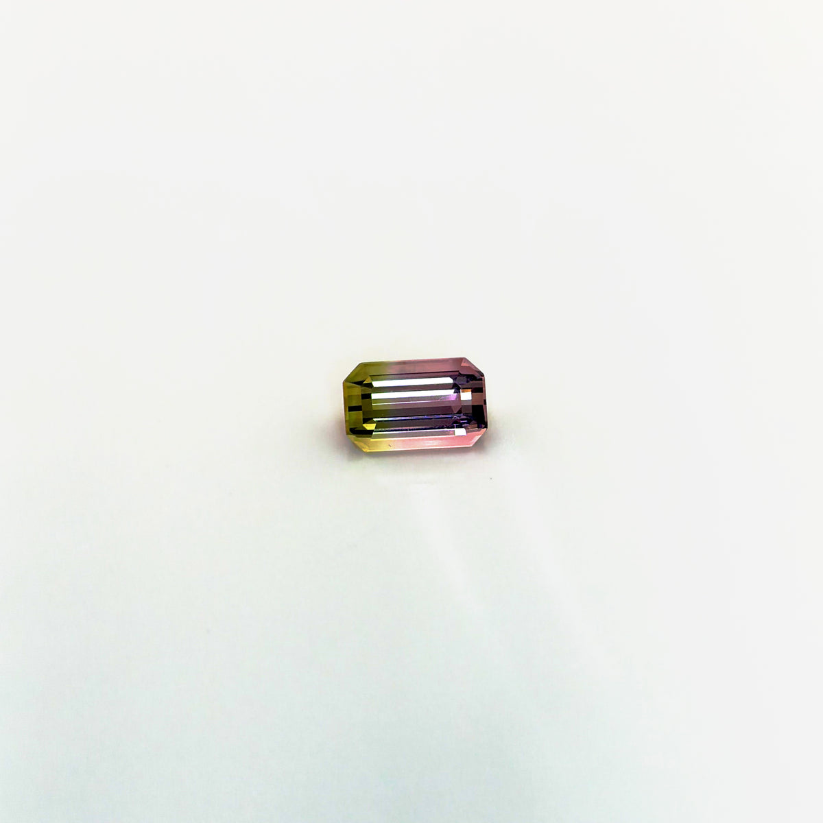 Bi-Coloured Tourmaline - Emerald cut - 10.4x6.6mm