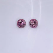 Pink Tourmaline-Round(Pair)-8mm-3.91ct