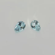 Aquamarine - Pair of Pears - 11.1x8mm