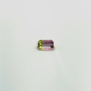 Bi-Coloured Tourmaline - Emerald cut - 10.4x6.6mm